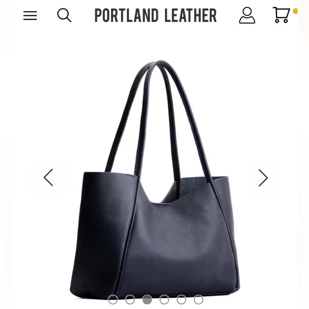 PORTLAND LEATHER Large Verona Tote in Midnight Owl! Premium!